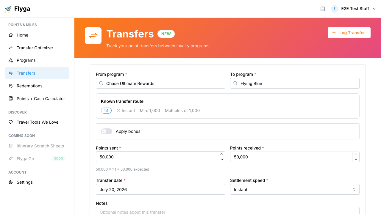Form filled out